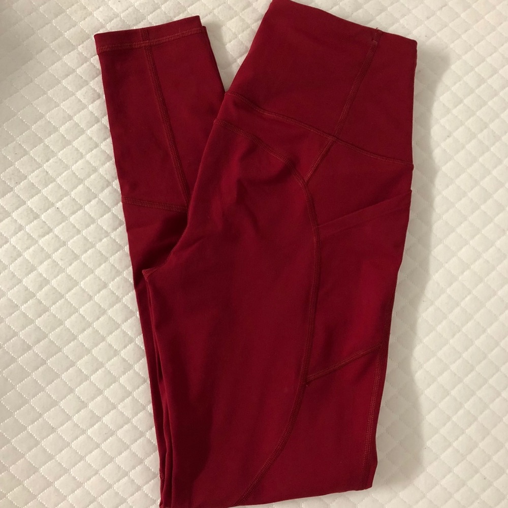Red leggings